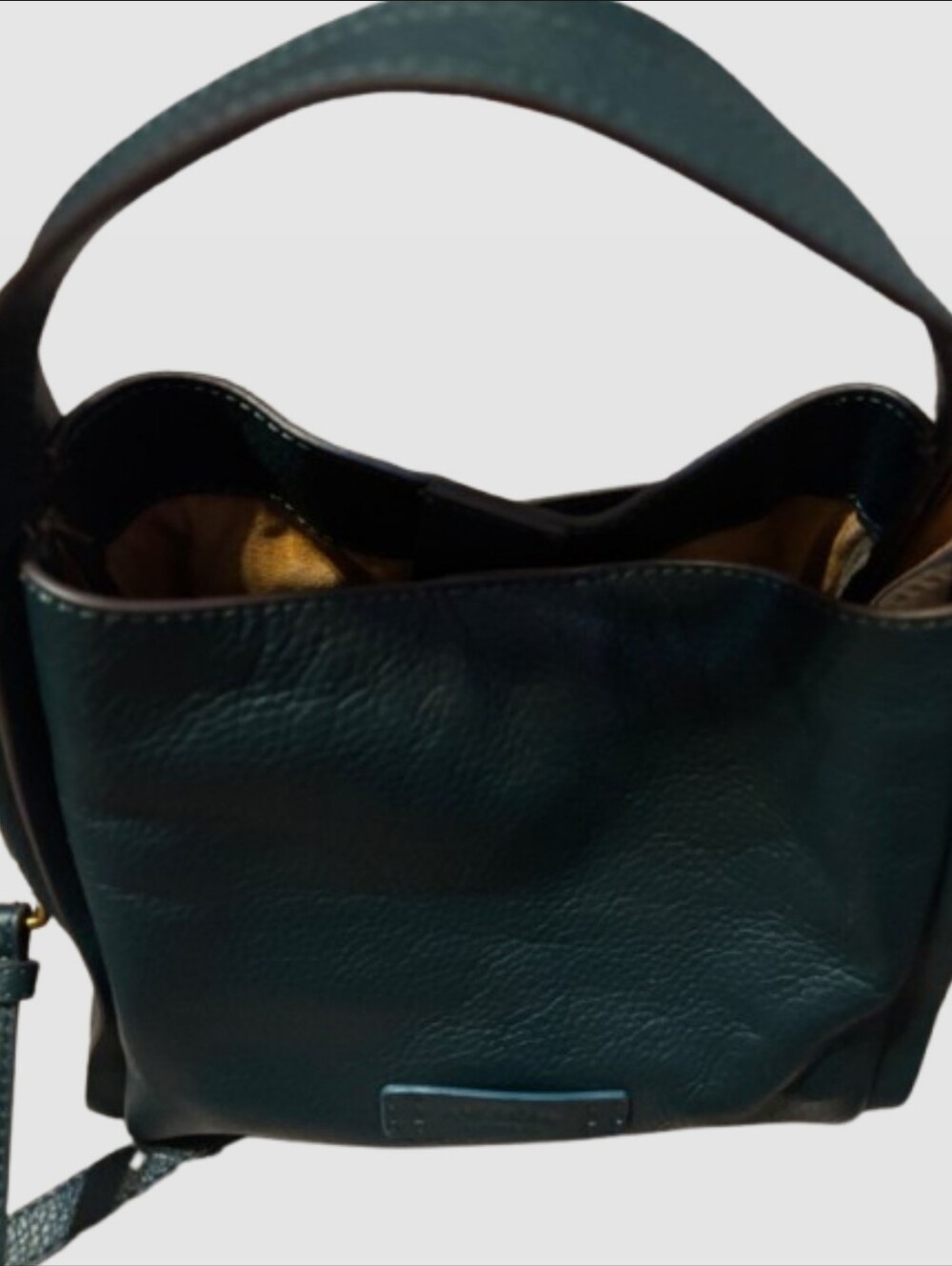 Leather Shoulder Bag in Teal - American Leather Co. - Picture 7 of 7